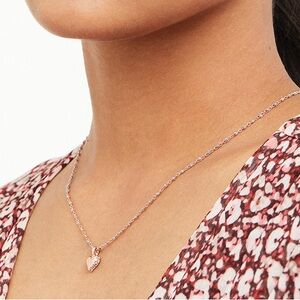 Red Baker London Rose Gold Heart Necklace